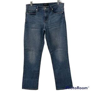 Banana Republic Womens Girlfriend Jeans Straight Leg Mid Rise Blue Denim Sz 30